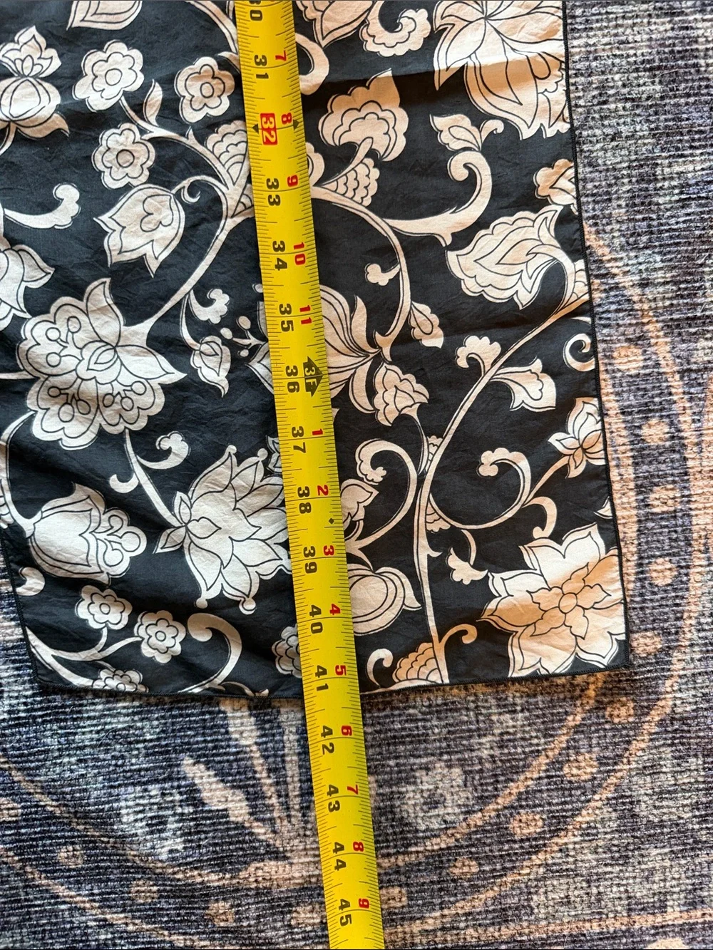Vintage Silk Floral Scarf.